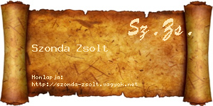 Szonda Zsolt névjegykártya